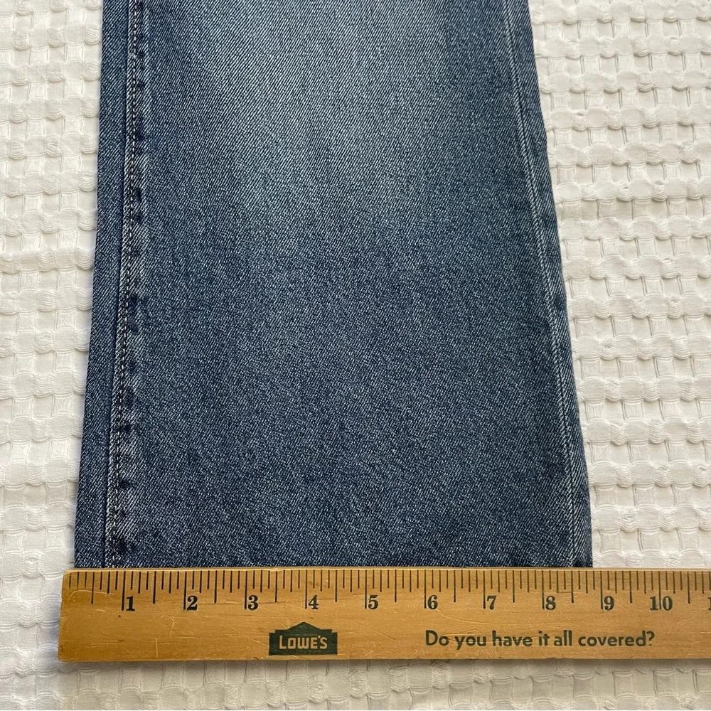 New Old Navy Baggy Wide Leg Jeans 8 Plus‎ Girls Skater High Rise Adj Waist